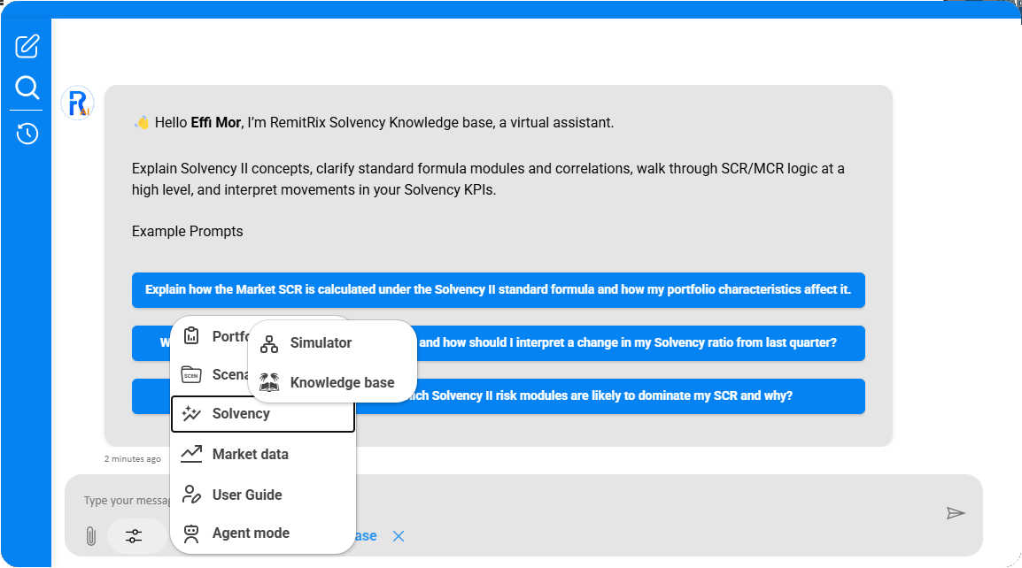 Remi: Solvency & Capital AI Chat Interface