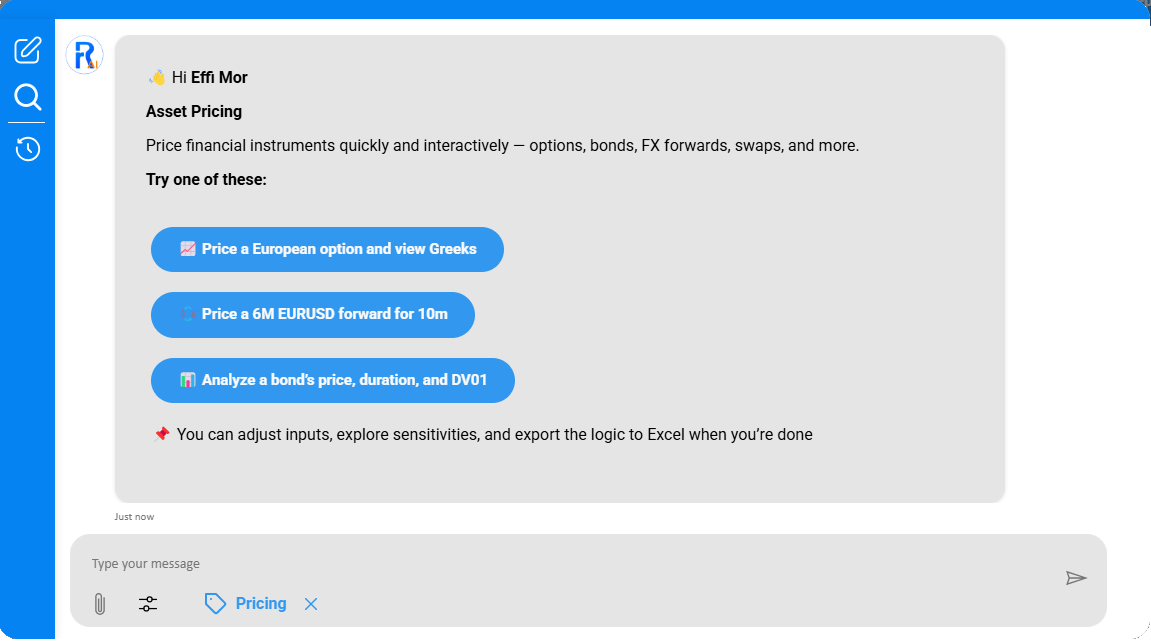 Pricing Interface
